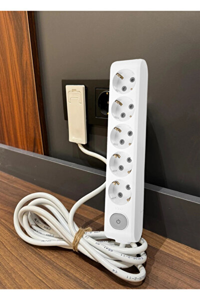 VİKO Viko Ultra İnce Fişli Uzatma Kablosu 5’li Anahtarlı (1.5m) – Dar Alanlar...