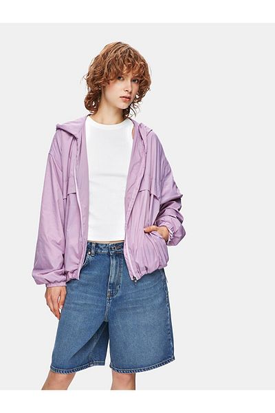 Ltb Long Sleeve Hooded Purple Jacket
