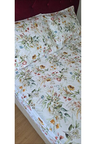 pınarhome collectıon New Season to 3D Digital Printing 100% Cotton Elastic Bed Sheets and Pillowcases Running Depth 28-30 cm