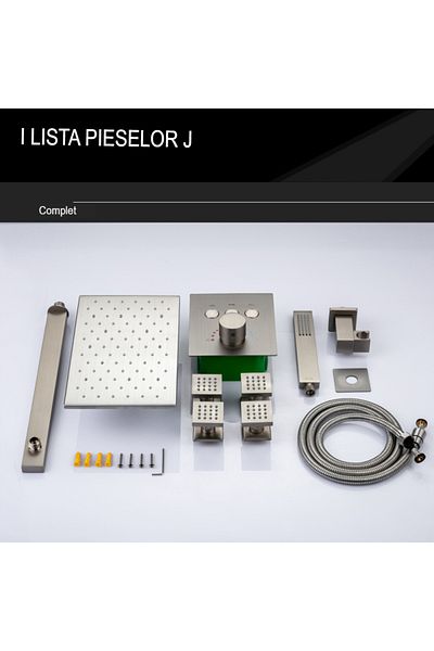 OEM Starbath Thermostatic Shower Set with Massage Function and LED Shower Head - Complete 4-Piece System