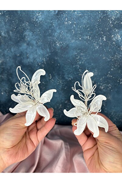 Hayalperest boncuk Luna Sedef Resin 2 Pack Hair and Turban Bridal Accessory