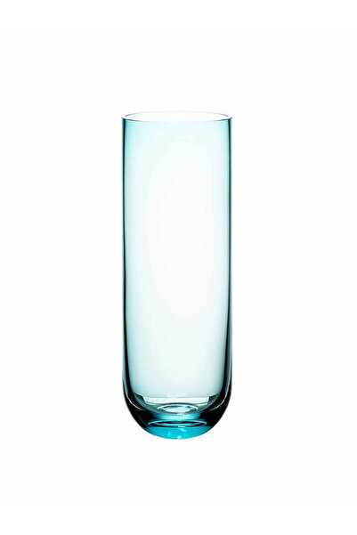 Paşabahçe مزهرية فيروزية / خضراء 33 سم مصنوعة يدويًا فردية