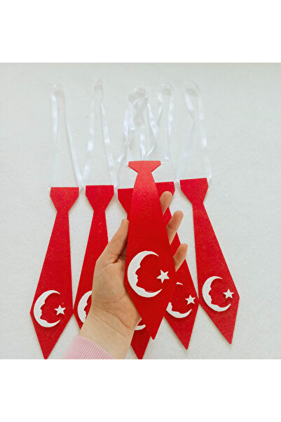 Aydede Oyunevi 23 Nisan Kıyafetleri Kostümleri Erkek Keçe Kravat 6 Adet Gösteri