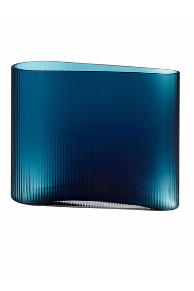 Paşabahçe مزهرية نود ميست 21 سم زرقاء مصنوعة يدويًا