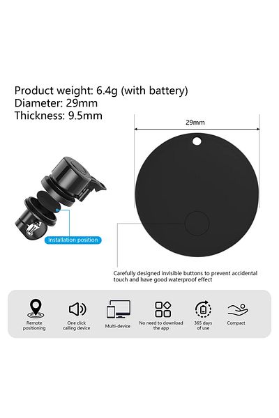 Dynego Bike Bell Six Hidden Airtag Mount Special Design for Gps Tracking and Anti-Theft