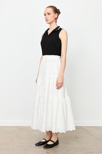 accort Fistolu Uzun Etek-KEMIK