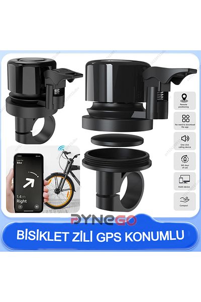 Dynego Bike Bell Six Hidden Airtag Mount Special Design for Gps Tracking and Anti-Theft