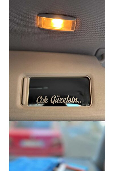 CEBECİOTO Çok Güzelsin Güneşlik Ayna Yazısı Araba-Motosiklet Cam Etiket Sticker