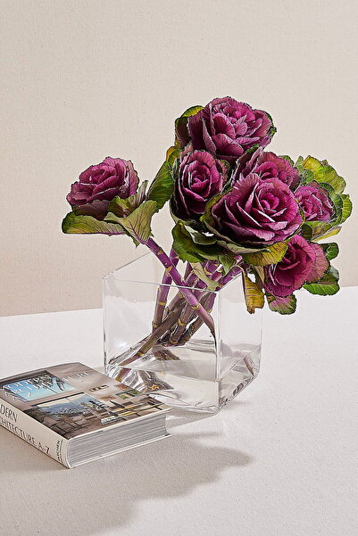 Paşabahçe Vasă Cubică 16 cm Artizanală Unică