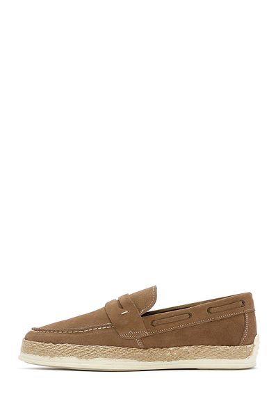 Derimod Pantofi pentru bărbați, piele de căprioară bej, din piele naturală, pantofi casual, pantofi de zi cu zi 25sfd680910