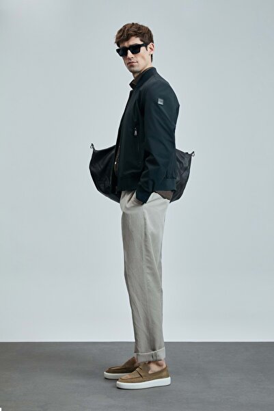 Lufian 111120064   Ανδρικό παλτό Roger Seasonal ΜΑΥΡΟ