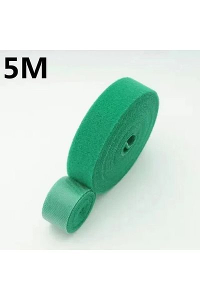 Choice منظم كابلات Green-5m 1/5M لإدارة الكابلات وشريط لف الأسلاك وسماعات الأذن وربطات إدارة أسلاك الماوس