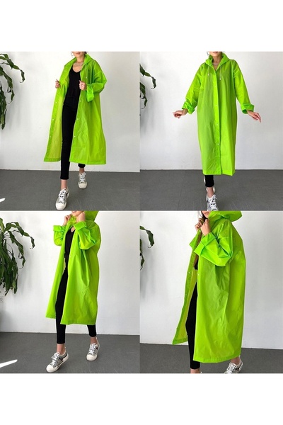 Boldy Унісекс Oversize Дощовик - З капюшоном - З застібкою - Дощовик