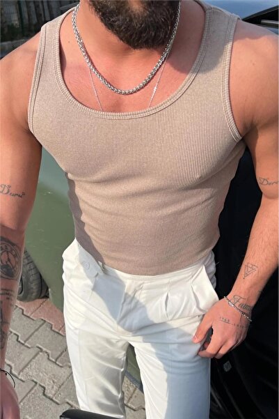 art of dress Men's Basic Corded Tank Top