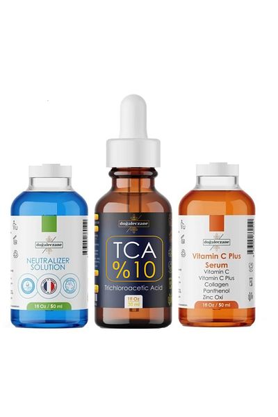 Doğal Eczane 10% Surface Peeling + Vitamin C Serum + Neutralizing Solution 130ml Triple Set