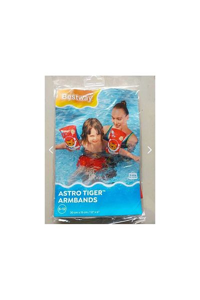 BESTWAY Astro Tiger Child Inflatable Sleeve 30X15 cm Red 5-12 Years