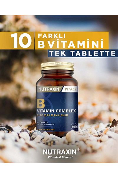Nutraxin 5-Piece B Complex Vitamin 60 Tablet Set