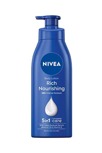 NIVEA لوشن مغذي للجسم، زيت اللوز وفيتامين E، للبشرة شديدة الجفاف 400 مل 400مل...