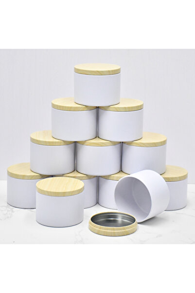 Choice 4 أونصة - أبيض بالكامل - مجموعة من 12 علبة شمعة سوداء سعة 4 أونصة، برط...