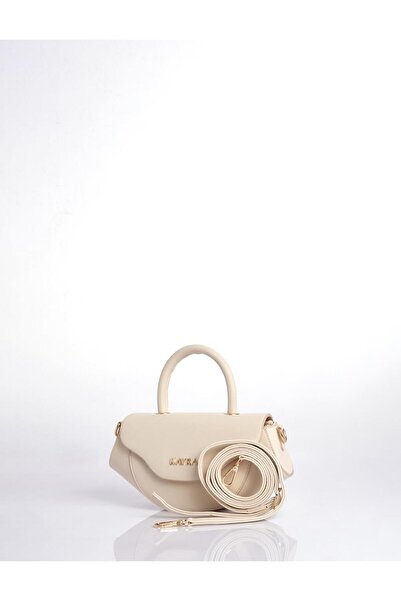 Kayra Kulplu Oval Çanta Krem