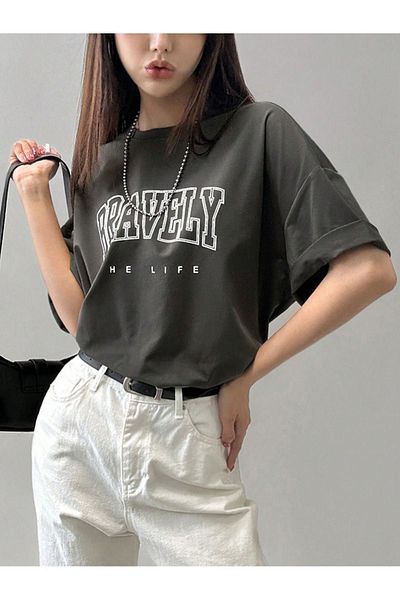 VBSVİBES Tricou - Gri - Supradimensionat