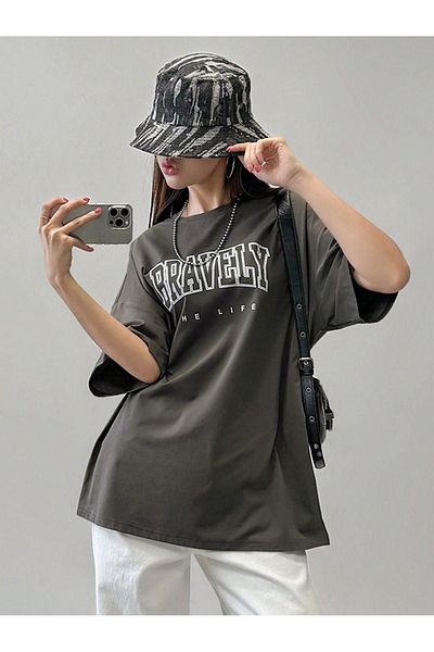 VBSVİBES Tricou - Gri - Supradimensionat