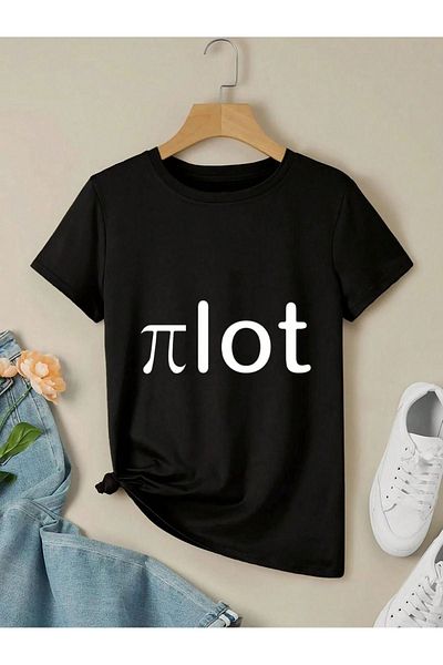 DUBU BUTİK Pilot Single Jersey T-Shirt - Black Oversize Crew Neck Short Sleeve T-Shirt