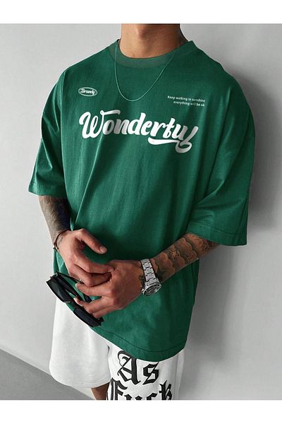 VBSVİBES Tricou - Verde - Supradimensionat