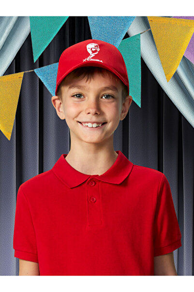 LC Waikiki Trendlucky Ataturk Printed Boy's Cap with Difference in Color