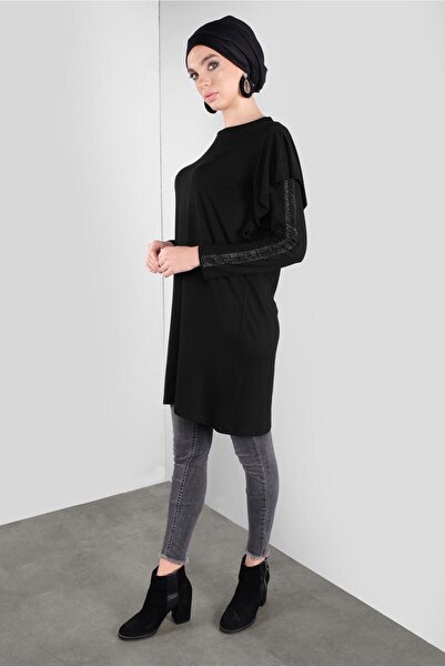 Alvina TAŞ BASKILI FIRFIRLI TUNİK 41293