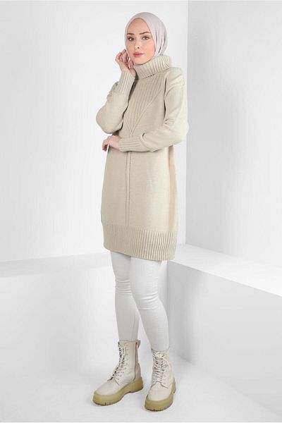 Alvina Turtleneck Knitwear Tunic 44031