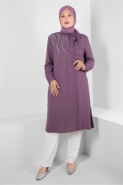 Alvina HIDDEN BUTTONED STONE PRINTED TUNIC 20386