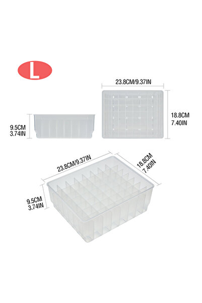 Choice L Fishing Bait Storage Box Transparent Grid Fishing Lure Box Multi fun...