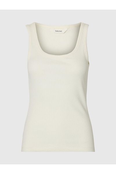 Selected Femme Tanktop Rippmuster Baumwoll