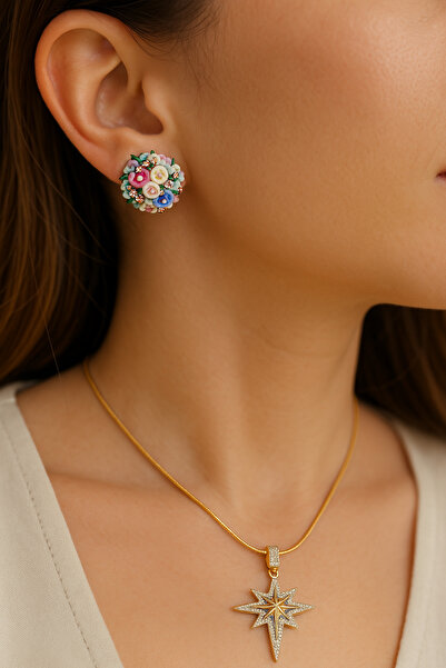 celisia - Kutup Yıldızı Kolye Taşlı Sevgililer Gününe Özel Hediye