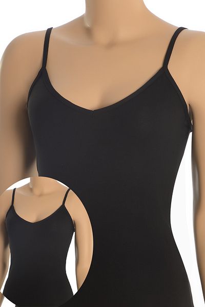 Öts 2-Piece Women's Lycra V-Neck Undershirt Black