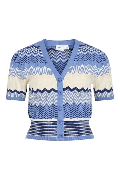 VILA Strickjacke Kurzarm