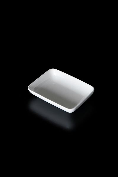 ACAR Bianco Perla Porcelain Rectangular Plate - 15.5 cm