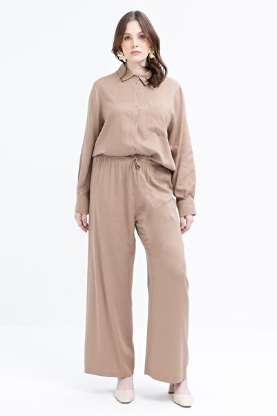 ALLDAY Vizon-Cep Detaylı Büyük Beden Pantolonlu Takım