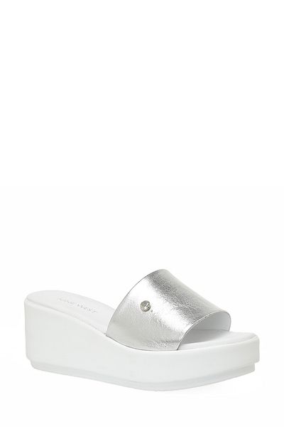 Nine West Γυναικείες παντόφλες CASSE 3FX Silver