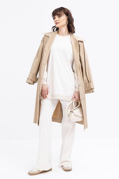 ALLDAY Stone-ribbed trouser set