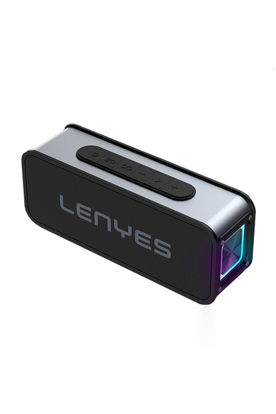 Lenyes S856 RGB Işıklı Mikrofonlu Bluetooth Speaker Hoparlör v5.0 Siyah