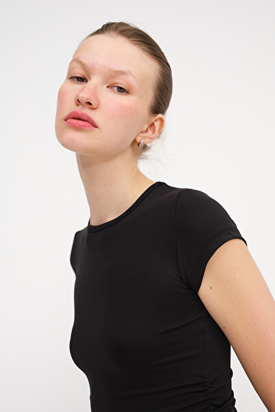 Addax Side Gathered T-Shirt P0220