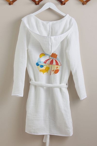 Tuğba Kuğu 4 Layer Muslin Bathrobe - Summer Vibes