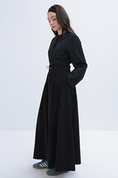 ALLDAY Fusta neagră cu talie elastică