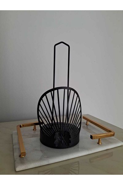 Decovio Yelpai Вертикална закачалка за кърпи Butterfly, черна
