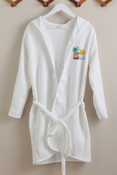 Tuğba Kuğu 4 Layer Muslin Bathrobe - Summer Vibes