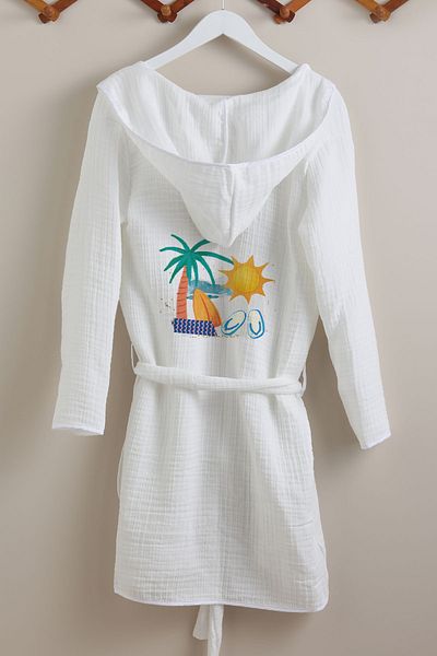 Tuğba Kuğu 4 Layer Muslin Bathrobe - Summer Vibes