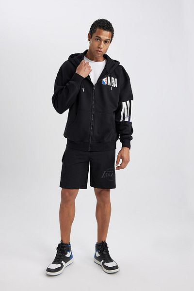 DeFacto Los Angeles Lakers Standard Fit Short Leg Shorts - Cargo Pocket B3920Ax24Sp