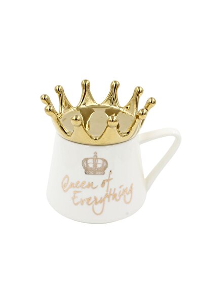 Hoff Interieur Cana cu capac Queen, portelan, 10x13x11 cm, Hoff Interieur